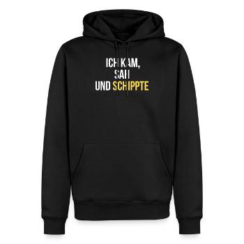 Bauarbeiter Geschenk Tiefbau - Männer Premium Bio Hoodie - Schwarz - Vorne - Nico (187cm)