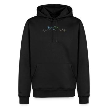 Vélo de montagne sur un vélo de montagne à Berlin - Sweat à capuche Premium bio Homme - noir - Devant - Nico (187cm)