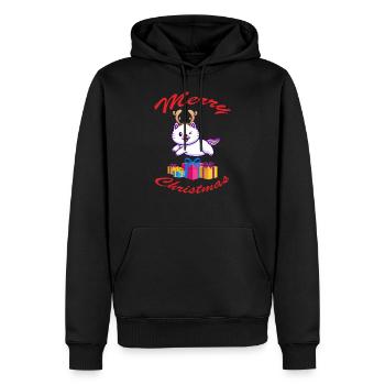 Katze Weihnachten Christmas Rentier Geschenke - Männer Premium Bio Hoodie - Schwarz - Vorne - Nico (187cm)