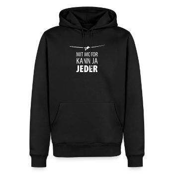 Glider pilot glider flying glider - Men’s Premium Organic Hoodie - black - Front - Nico (187cm)