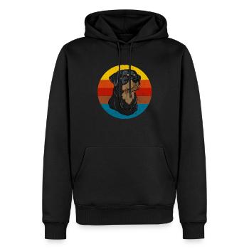 rottweiler - Sweat à capuche Premium bio Homme - noir - Devant - Nico (187cm)