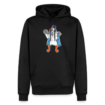 Seagull seagull sailor captain fitness dumbbell - Men’s Premium Organic Hoodie - black - Front - Nico (187cm)