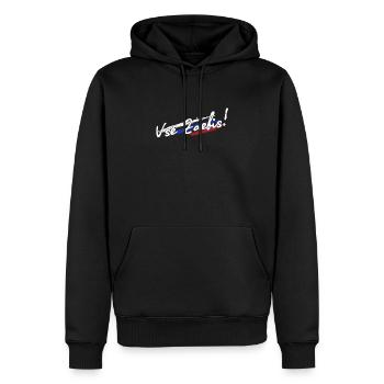Russisch vse zaebis Russland cyka blyat Russe - Männer Premium Bio Hoodie - Schwarz - Vorne - Nico (187cm)