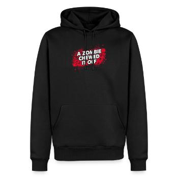 Un zombie l'a mâché - amputé drôle - Sweat à capuche Premium bio Homme - noir - Devant - Nico (187cm)