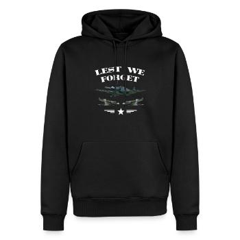 Lire We Forget Spitfire British Legion Veteran - Sweat à capuche Premium bio Homme - noir - Devant - Nico (187cm)