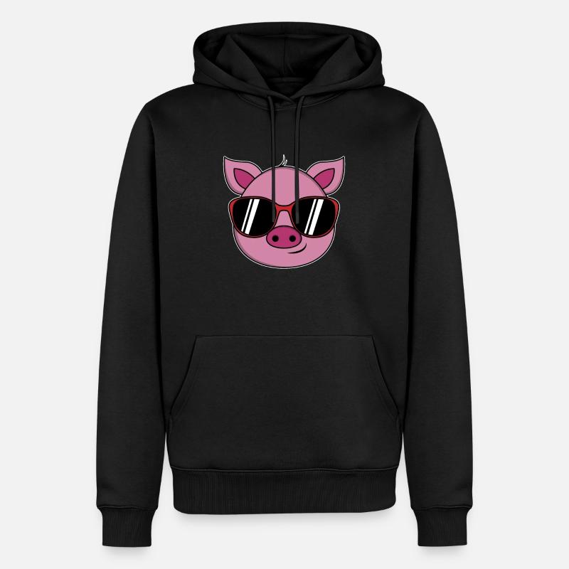 Cochon cool - Sweat à capuche Premium bio Homme - noir