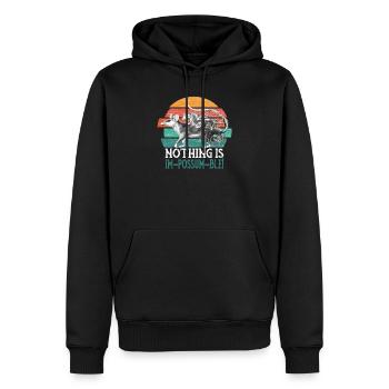 Opossum Oppossum Beuteltier nachtaktives Tier - Männer Premium Bio Hoodie - Schwarz - Vorne - Nico (187cm)