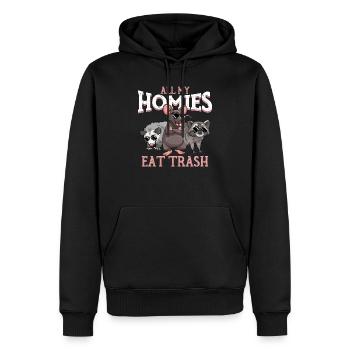 Opossum Oppossum Beuteltier nachtaktives Tier - Männer Premium Bio Hoodie - Schwarz - Vorne - Nico (187cm)
