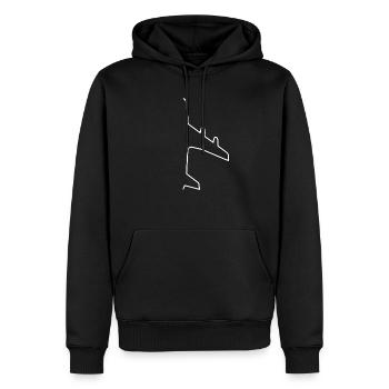Flugzeug Fliegen Flug Geschenk stylisch - Männer Premium Bio Hoodie - Schwarz - Vorne - Nico (187cm)
