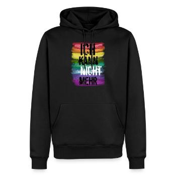 Ich kann (nicht) mehr Motivation - Männer Premium Bio Hoodie - Schwarz - Vorne - Nico (187cm)
