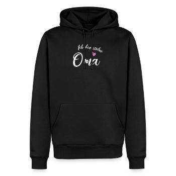 Stolze Oma 2021 Loading Baby Überraschung Herz - Männer Premium Bio Hoodie - Schwarz - Vorne - Nico (187cm)