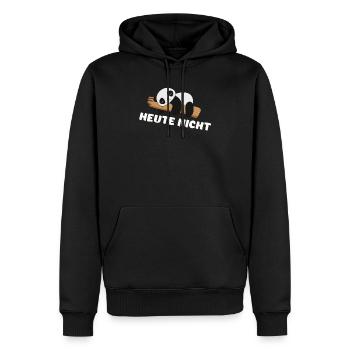 Lustiges Panda Motiv - Panda ist müde - Heute - Männer Premium Bio Hoodie - Schwarz - Vorne - Nico (187cm)