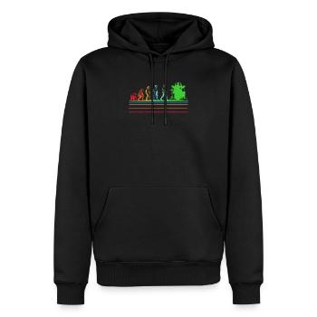 Drummer Evolution... Drummer - Männer Premium Bio Hoodie - Schwarz - Vorne - Nico (187cm)