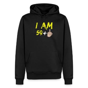 60th Birthday Gift Ideas Funny 59+ Men Women - Männer Premium Bio Hoodie - Schwarz - Vorne - Nico (187cm)