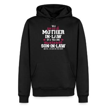 Schwiegermutter - Männer Premium Bio Hoodie - Schwarz - Vorne - Nico (187cm)