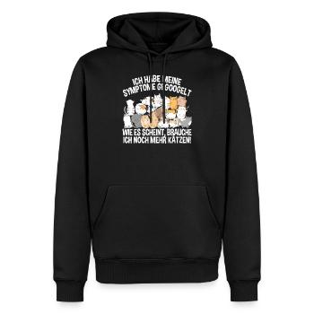 Ich Brauche Noch Mehr Katzen Katzendame - Männer Premium Bio Hoodie - Schwarz - Vorne - Nico (187cm)