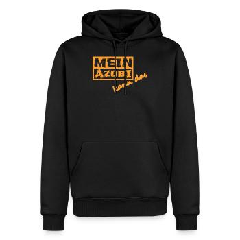 Mein Azubi kann das - Männer Premium Bio Hoodie - Schwarz - Vorne - Nico (187cm)
