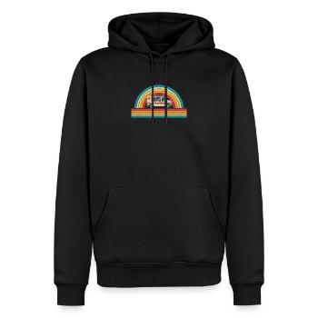 Krankenwagen Retro Rettungswagen Vintage Sanitäter - Männer Premium Bio Hoodie - Schwarz - Vorne - Nico (187cm)