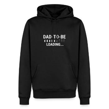 Papa en cours de chargement | Téléchargement de bouteilles de lait - Sweat à capuche Premium bio Homme - noir - Devant - Nico (187cm)