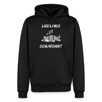 Lieblings Schlafshirt Nachthemd Geschenk - Männer Premium Bio Hoodie - Schwarz - Vorne - Nico (187cm)