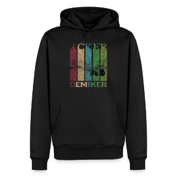 Vintage Retro Bauernkind Landwirt Ackerdemiker - Männer Premium Bio Hoodie - Schwarz - Vorne - Nico (187cm)