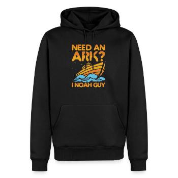 Need an Ark? I Noah Guy Funny Christian Gift Retro - Männer Premium Bio Hoodie - Schwarz - Vorne - Nico (187cm)