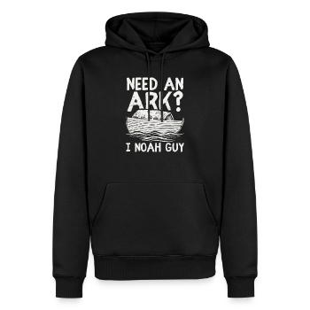 Need an Ark? I Noah Guy Funny Christian Gift Retro - Männer Premium Bio Hoodie - Schwarz - Vorne - Nico (187cm)