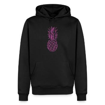Pineapple - Men’s Premium Organic Hoodie - black - Front - Nico (187cm)