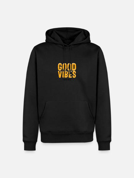 Good vibes only - Sweat à capuche Premium bio Homme - noir