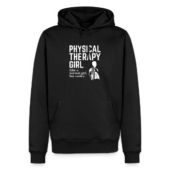 Physical Therapy Girl - Men’s Premium Organic Hoodie - black - Front - Nico (187cm)