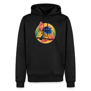 Sifflet d'oiseau Flying Birds Fun Funny Gift - Sweat à capuche Premium bio Homme - noir - Devant - Nico (187cm)