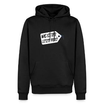 Was ist der letzte Preis Flohmarkt Feilschen - Männer Premium Bio Hoodie - Schwarz - Vorne - Nico (187cm)