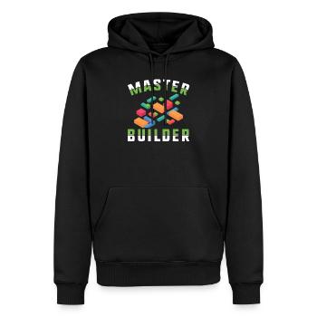 Master Builder Building Blocks Toy Bricks Gift - Männer Premium Bio Hoodie - Schwarz - Vorne - Nico (187cm)