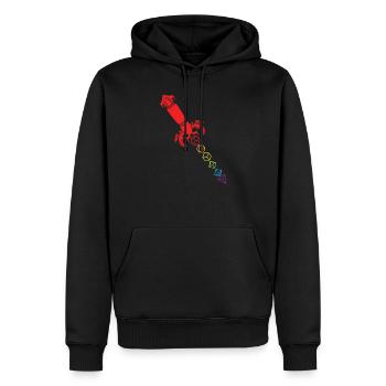 Tabeletop D20 Dice Sword Role Player Geeky RPG - Sweat à capuche Premium bio Homme - noir - Devant - Nico (187cm)