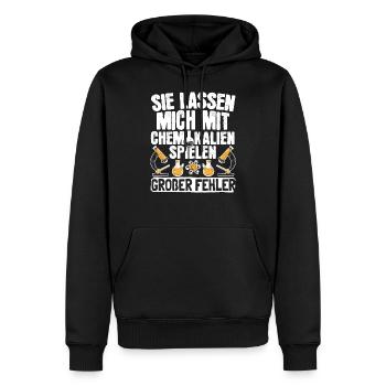 Chemie Beruf Chemikant Mit Chemikalien Spielen - Männer Premium Bio Hoodie - Schwarz - Vorne - Nico (187cm)