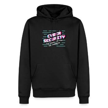 Cadeau pour programmeur hacker. Pirate drôle - Sweat à capuche Premium bio Homme - noir - Devant - Nico (187cm)