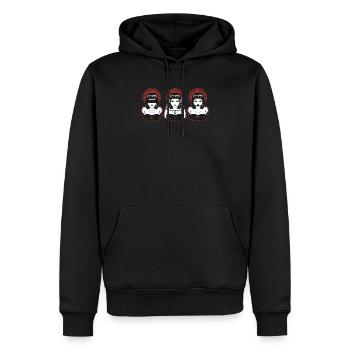 BDSM Sexy Bondage Blind Deaf Mute Design Gift - Men’s Premium Organic Hoodie - black - Front - Nico (187cm)