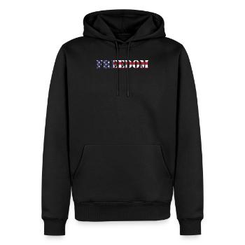 La paix américaine liberté logo cool cadeau - Sweat à capuche Premium bio Homme - noir - Devant - Nico (187cm)