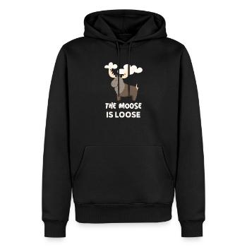 moose for people who like moose - Men’s Premium Organic Hoodie - black - Front - Nico (187cm)