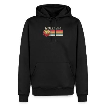 D20 Dice Tabletop Gaming Roll Initiativ Retro RPG - Männer Premium Bio Hoodie - Schwarz - Vorne - Nico (187cm)