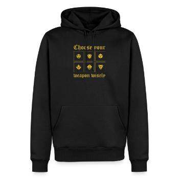 Choose Your Weapon D20 Dice RPG Tabletop Gaming - Männer Premium Bio Hoodie - Schwarz - Vorne - Nico (187cm)