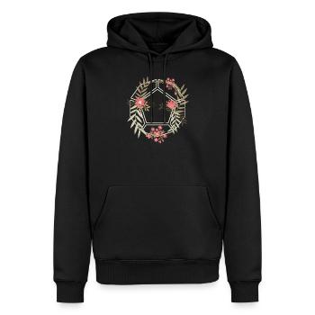 D20 Dice Flowers Girl Rôle de jeu de rôle de table - Sweat à capuche Premium bio Homme - noir - Devant - Nico (187cm)