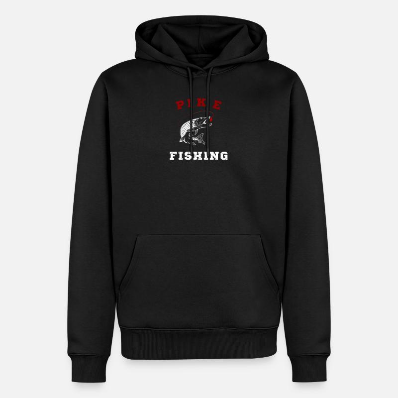 Pike brochet pêche pêche - Sweat à capuche Premium bio Homme - noir