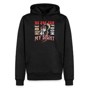 Tireurs d'élite - Sweat à capuche Premium bio Homme - noir - Devant - Nico (187cm)