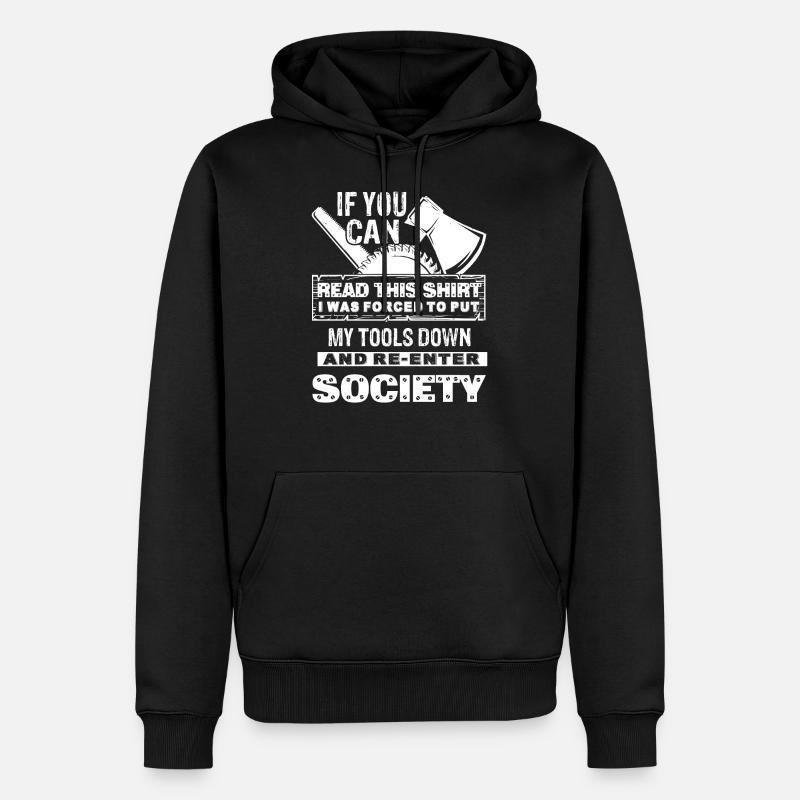 Menuisier drôle de menuisier - Sweat à capuche Premium bio Homme - noir