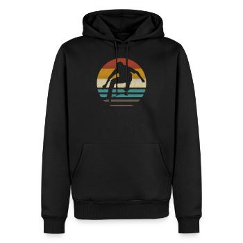 Skateboarding Skateboarder Skater Skaten retro - Männer Premium Bio Hoodie - Schwarz - Vorne - Nico (187cm)
