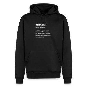 Herren Jerome Name Geschenk Design - Männer Premium Bio Hoodie - Schwarz - Vorne - Nico (187cm)
