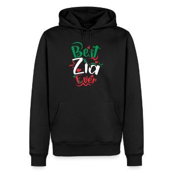Beste Zia aller Zeiten - Männer Premium Bio Hoodie - Schwarz - Vorne - Nico (187cm)