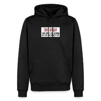Jiu Jitsu you can't fix stupid but yo... Jiu Jitsu - Männer Premium Bio Hoodie - Schwarz - Vorne - Nico (187cm)