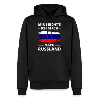 Russland Flagge Russische Fahne Spruch Heimat - Männer Premium Bio Hoodie - Schwarz - Vorne - Nico (187cm)